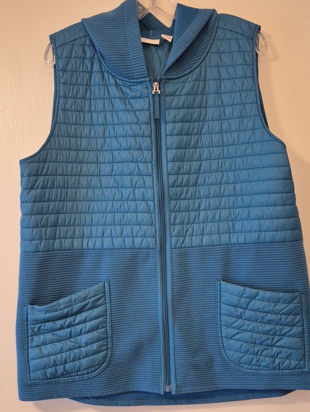 Chico’s Weekend Hooded Vest • Quilted & Ribbed • Size 3 (XL)